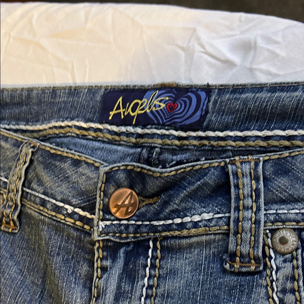 Angels Women's Denim Jeans with Contrast Stitching